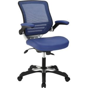 Modway Edge Leatherette Office Chair in Blue - All