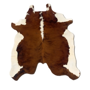 Linon Cowhide Rug In Brown And White Full Skin Rug-chbwn-wh - All
