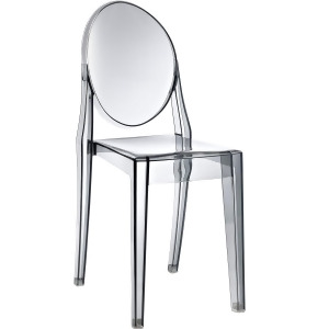 Modway Casper Dining Side Chair in Smoked Clear - All
