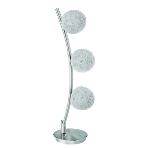Homelegance Kiran Table Lamp in Glass Satin Nickel Metal - All