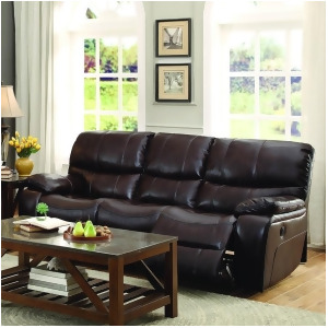 Homelegance Pecos Power Double Reclining Sofa in Brown Leather Gel Match - All