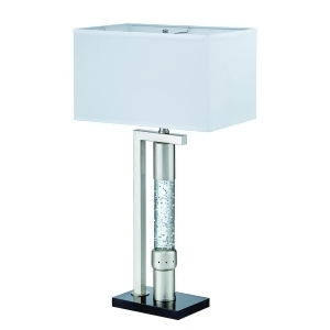 Homelegance Jalen Table Lamp in Glass Satin Nickel Metal - All
