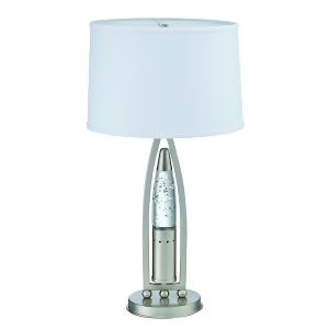 Homelegance Jair Table Lamp in Glass Satin Nickel Metal - All