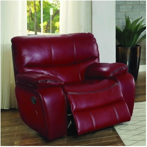Homelegance Pecos Glider Reclining Chair in Red Leather Gel Match - All