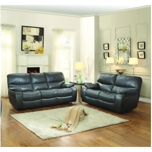 Homelegance Pecos 2 Piece Double Reclining Living Room Set in Grey Leather Gel M - All