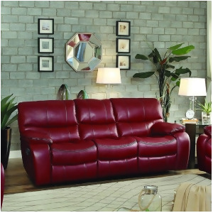 Homelegance Pecos Double Reclining Sofa in Red Leather Gel Match - All