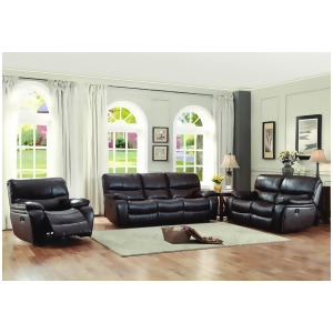 Homelegance Pecos 3 Piece Power Double Reclining Living Room Set in Brown Leathe - All