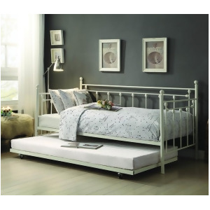 Homelegance Lorena Metal Daybed w/Trundle in White - All