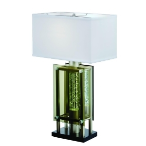 Homelegance Aura Table Lamp in Glass Satin Nickel Metal - All