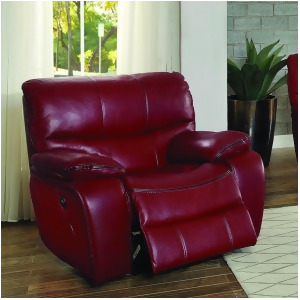 Homelegance Pecos Power Reclining Chair in Red Leather Gel Match - All