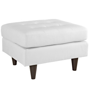 Modway Empress Leather Ottoman In White - All