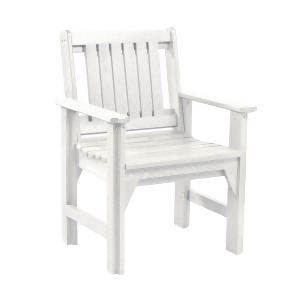 C.r. Plastics Dining Arm Chair In White - All