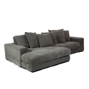 Moes Home Plunge Sectional in Charcoal - All