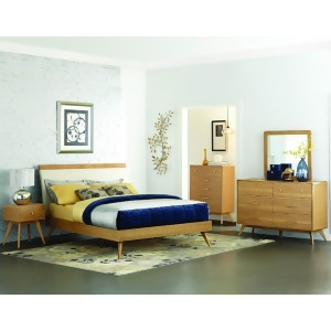 Homelegance Anika 4 Piece Platform Bedroom Set in Light Ash - All