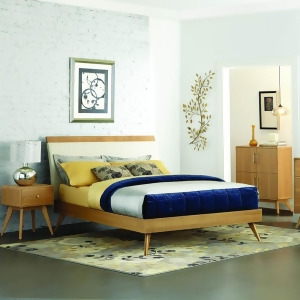 Homelegance Anika 3 Piece Platform Bedroom Set w/Display Cabinet in Light Ash - All