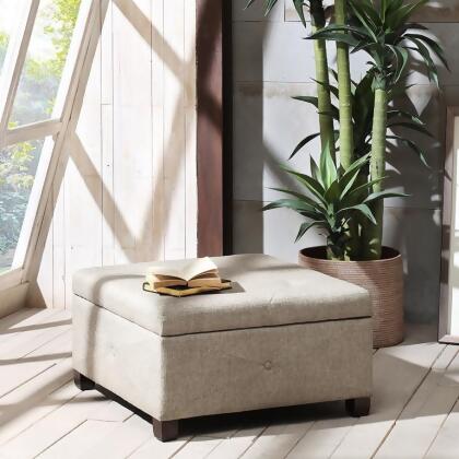 Madison Park Aspen Ottoman In Sand 