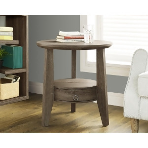 Monarch Specialties Dark Taupe Reclaimed-Look Accent Table 1 Drawer I 2493 - All