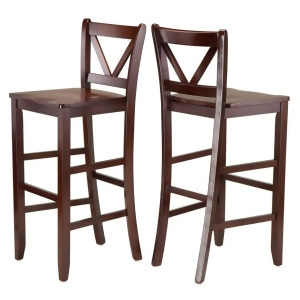 Winsome Wood Victor 2-pc 29 V Back Bar Stools - All