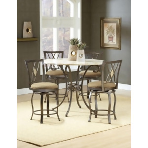 Hillsdale Brookside 5 Piece Counter Height Set w/ Diamond Stools - All
