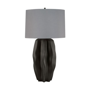 Lamp Works Ceramic Bisque Table Lamp In Dark Taupe - All