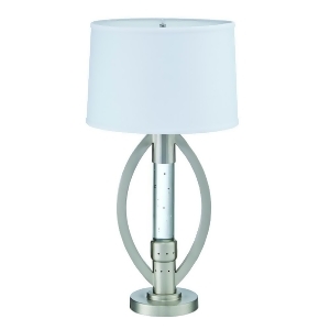 Homelegance Lucian Table Lamp in Glass Satin Nickel Metal - All