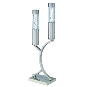 Homelegance Annalina Table Lamp in Glass Satin Nickel Metal - All