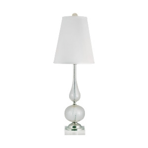 Lamp Works Serrated Venetian Glass Table Lamp In Clear And Gold - All