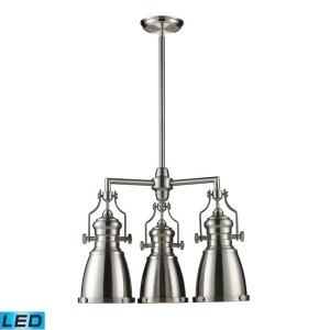 Landmark Lighting Chadwick 66120-3-Led 3-Light Chandelier in Satin Nickel Led - All