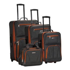 Rockland Charcoal 4 Piece Luggage Set - All
