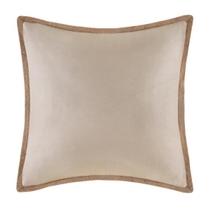 Madison Park Linen with Jute Trim Square Pillow In Linen - All