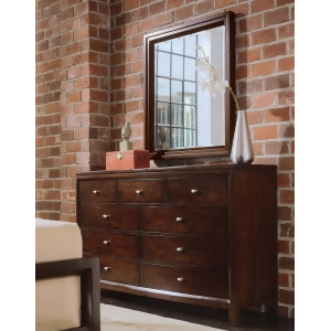 American Drew Tribecca Dressing Chest w/ Landscape Mirror in Root Beer - All