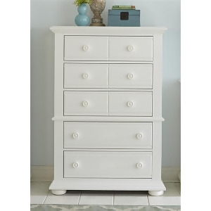 Liberty Furniture Summer House 5 Drawer Chest in Oyster White Finish - All