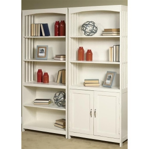 Liberty Furniture Hampton Bay Open Bookcase in White Finish - All
