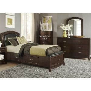 Liberty Avalon Youth One Sided Storage Bed Dresser Mirror In Dark Truffle - All