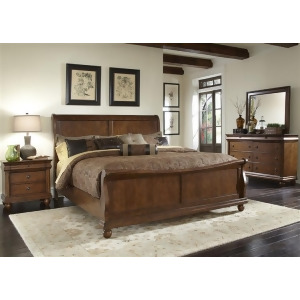 Liberty Furniture Rustic Traditions Sleigh Bed Dresser Mirror Nightstand i - All