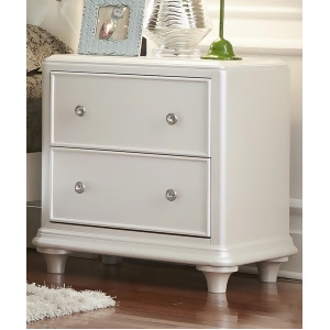 Liberty Furniture Stardust 2 Drawer Nightstand in Iridescent White - All