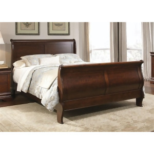 Liberty Furniture Carriage Court Sleigh Bed in Mahogany Stain Finish - All