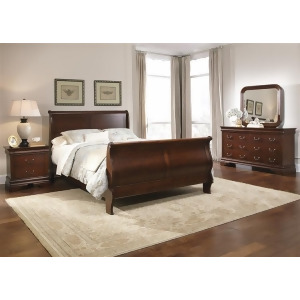 Liberty Furniture Carriage Court Sleigh Bed Dresser Mirror Nightstand in M - All