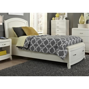 Liberty Furniture Avalon Leather Storage Bed in White Truffle Finish - All