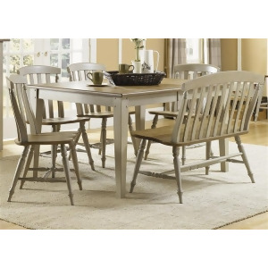 Liberty Furniture Al Fresco 6 Piece Rectangular Table Set in Driftwood Taupe F - All