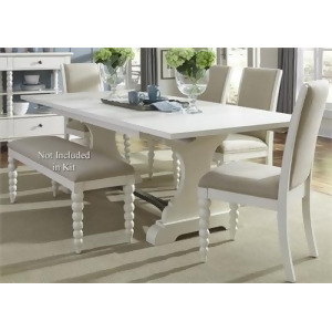 Liberty Furniture Harbor View Opt 5 Piece Trestle Table Set in Linen Finish - All