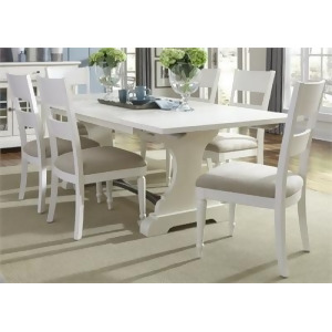 Liberty Furniture Harbor View 7 Piece Trestle Table Set in Linen Finish - All