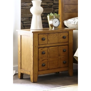Liberty Furniture Grandpa's Cabin Drawer Night Stand in Aged Oak Finish - All