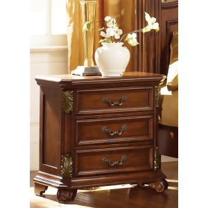 Liberty Furniture Messina Estates 3 Drawer Night Stand in Cognac Finish - All