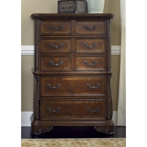 Liberty Furniture Highland Court 5 Drawer Chest in Rich Cognac Finish - All