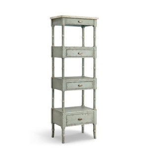 Stein World Zornes Three Drawer Three Shelf Etagere In Blue - All