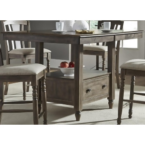 Liberty Furniture Candlewood Gathering Table in Weather Gray - All