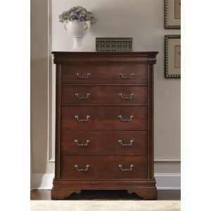Liberty Furniture Carriage Court 5 Drawer Chest in Mahogany Stain Finish - All