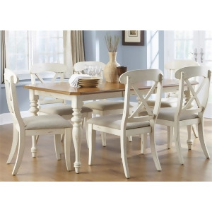 Liberty Furniture Ocean Isle Opt 7 Piece Rectangular Table Set in Bisque with Na - All