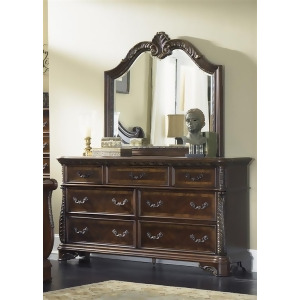 Liberty Furniture Highland Court Dresser Mirror in Rich Cognac Finish - All